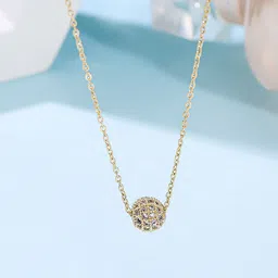 Jewels Galaxy Gold Plated & Stone Studded Pendant-image-8