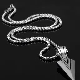 MEENAZ Silver-Plated Arrow Charm Pendant With Chain-picture-13