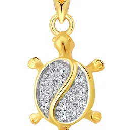 Vighnaharta Unisex Gold & Rhodium-Plated CZ-Studded Pendant-picture-48