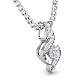 KUBERBOX Virup 18KT White Gold Diamond-Studded Pendant - 0.64 gm-image-77