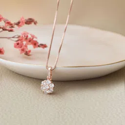 MANNASH Sterling Silver Rose Gold Plated Cubic Zirconia Pendant-picture-22