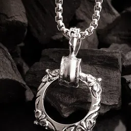 The Roadster Lifestyle Co. Men Silver-Plated Circular Pendants with Chains image 4