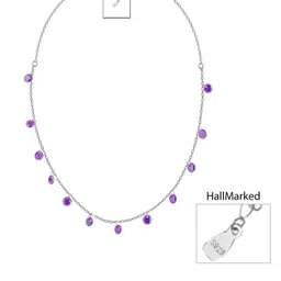 GIVA 925 Sterling Silver Rhodium Plated Purple Fantasy Necklace image 5