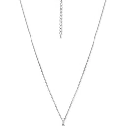 GIVA 925 Sterling Silver Rhodium Plated Shimmering Bloom Pendant With Link Chain image 2