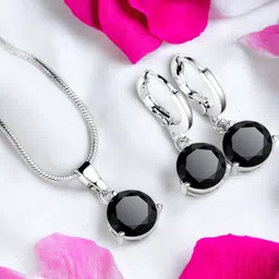 Designs & You Silver-Plated CZ-Studded Jewellery Set image 5