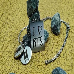 UNIVERSITY TRENDZ Silver-Plated BTS Pendant image 3
