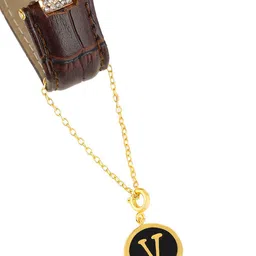 Voylla Gold-Plated Enamelled Valentines Day V Alphabet Charm image 4