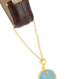 Voylla Gold-Plated & Blue Enamelled Valentines Day S Alphabet Charm image 2