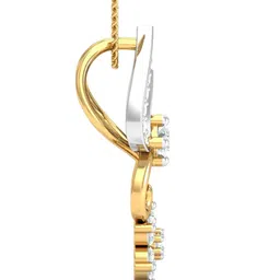 KUBERBOX 18KT Gold Amelia Unique Diamond-Studded Pendant- 1.01 gm image 4