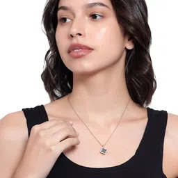 Mali Fionna Gold-Plated Stone Studded Pendant With Chain image 4