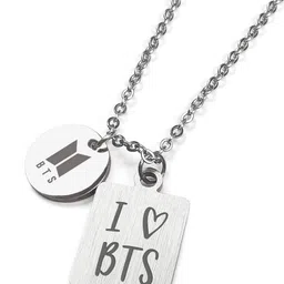 UNIVERSITY TRENDZ Silver-Plated BTS Pendant image 2