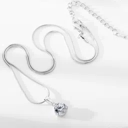 Jewels Galaxy Silver-Plated Cubic Zirconia-Studded Jewellery Set image 3