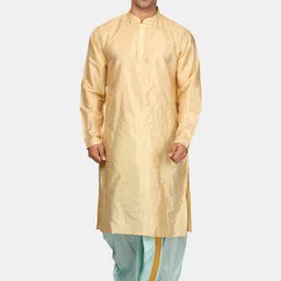 Sethukrishna Mandarin Collar Kurta With Dhoti Pants-picture-34