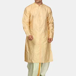 Sethukrishna Mandarin Collar Kurta With Dhoti Pants-picture-35