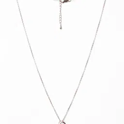 Clara 92.5 Sterling Silver Rose Gold-Plated CZ-Studded Heart Pendant With Chain image 3