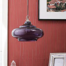 THE LIGHT STORE Purple Self Design Hanging Light image 2