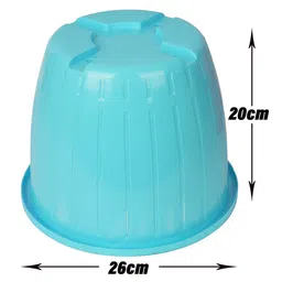 Kuber Industries Red & Blue 6 Pieces Balcony Textured Planters image 5