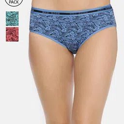 RedRose Women Pack Of 3 Printed Cotton Hipster Briefs-picture-31