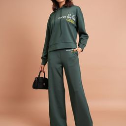 Tokyo Talkies Typography Printed Relaxed Fit Hooded Sweatshirt With Wide Leg Trousers-picture-49