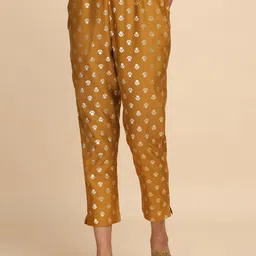 W The Folksong Collection - Women Printed Slim Fit Trousers-image-60