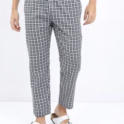 HIGHLANDER Men Checked Mid-Rise Lounge Pants-picture-20