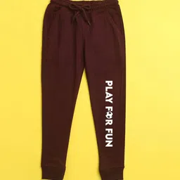NUSYL Kids Burgundy Printed Joggers-picture-12