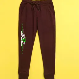 NUSYL Kids Burgundy Solid Joggers-image-94