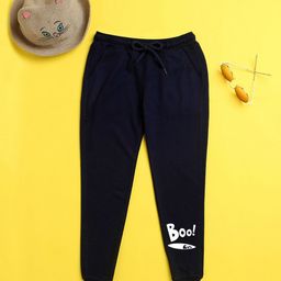 NUSYL Kids Navy Blue Printed Joggers-picture-42