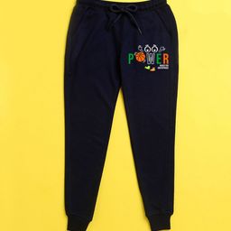 NUSYL Kids Navy Blue Kids Printed Joggers-picture-49