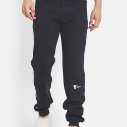 Octave Men Navy Blue Solid Cotton Jogger Pants-image-65