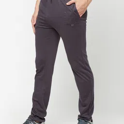 SPORTO Men Charcoal Solid Track Pants image 5
