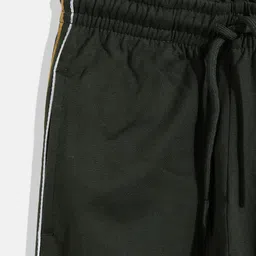 Monte Carlo Boys Olive Green Solid Cotton Track Pants image 3