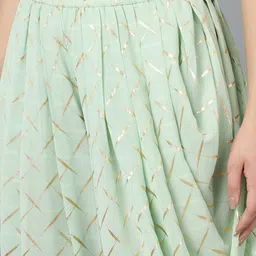 VAHSON Embroidered Gotta Patti Empire A-Line Top with Dhoti Pants image 3