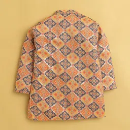 BAESD Boys Ethnic Motifs Printed Regular Kurta with Dhoti Pants image 5