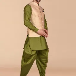PRINTCULTR Pure Silk Kurta With Dhoti Pants image 3