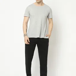 Crimsoune Club Men Black Solid Cotton Track Pants image 5