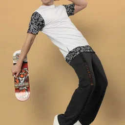 WEARDUDS Men Pure Cotton Relaxed Fit Track Pants image 5