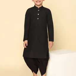 KISAH Boys Mandarin Collar Straight Kurta with Pyjamas image 4