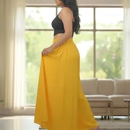 farden Women Relaxed Yellow Georgette Trousers image 3