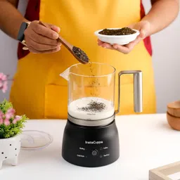 instacuppa Automatic Tea Maker, Brew Indian Chai Without Spills, 4 Modes, 600ml Glass Jar 10 Cups Coffee Maker image 2