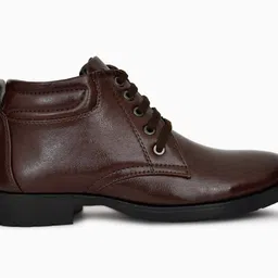 Asttelli Men’s Black Lace-Up Derby Boots with Synthetic Leather Upper Design Boots For Men image 3