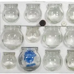 KANGZHU Vacuum Glass Fire Cupping Therapy Set Of 16 Pcs Massager image 1