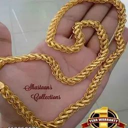 Golden Chain For Men Boys Exclusive Gold-plated Plated Brass Chain-image-23