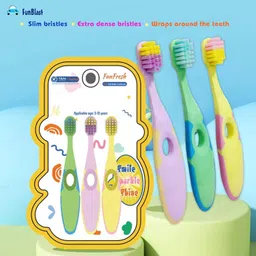 funblast Kids Cute Tooth Brush, Pack of 3 Pcs, PBT Soft Bristles for 3-6 Years Old Childr Ultra Soft Toothbrush image 5