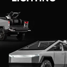 skstore Tasla Cyberpickup 1:32 Metal Die Cast Car Open Door, Light Sound Kids image 3