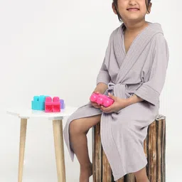 creeva Grey Small Bath Robe image 5