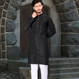 raj traders Men Viscose Rayon Kurta Pyjama Set-picture-22