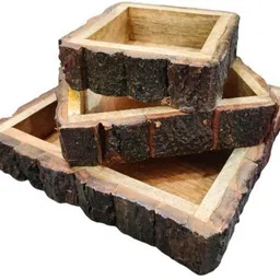 crafty city wooden serving tray pack of 6 pcs Tray Serving Set-picture-17