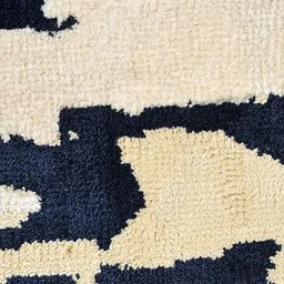 saral home Beige Abstract Cotton 4 ft x 6 ft Machine Made Carpet image 5