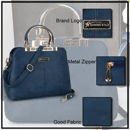 shining star Women Blue Hand-held Bag image 2